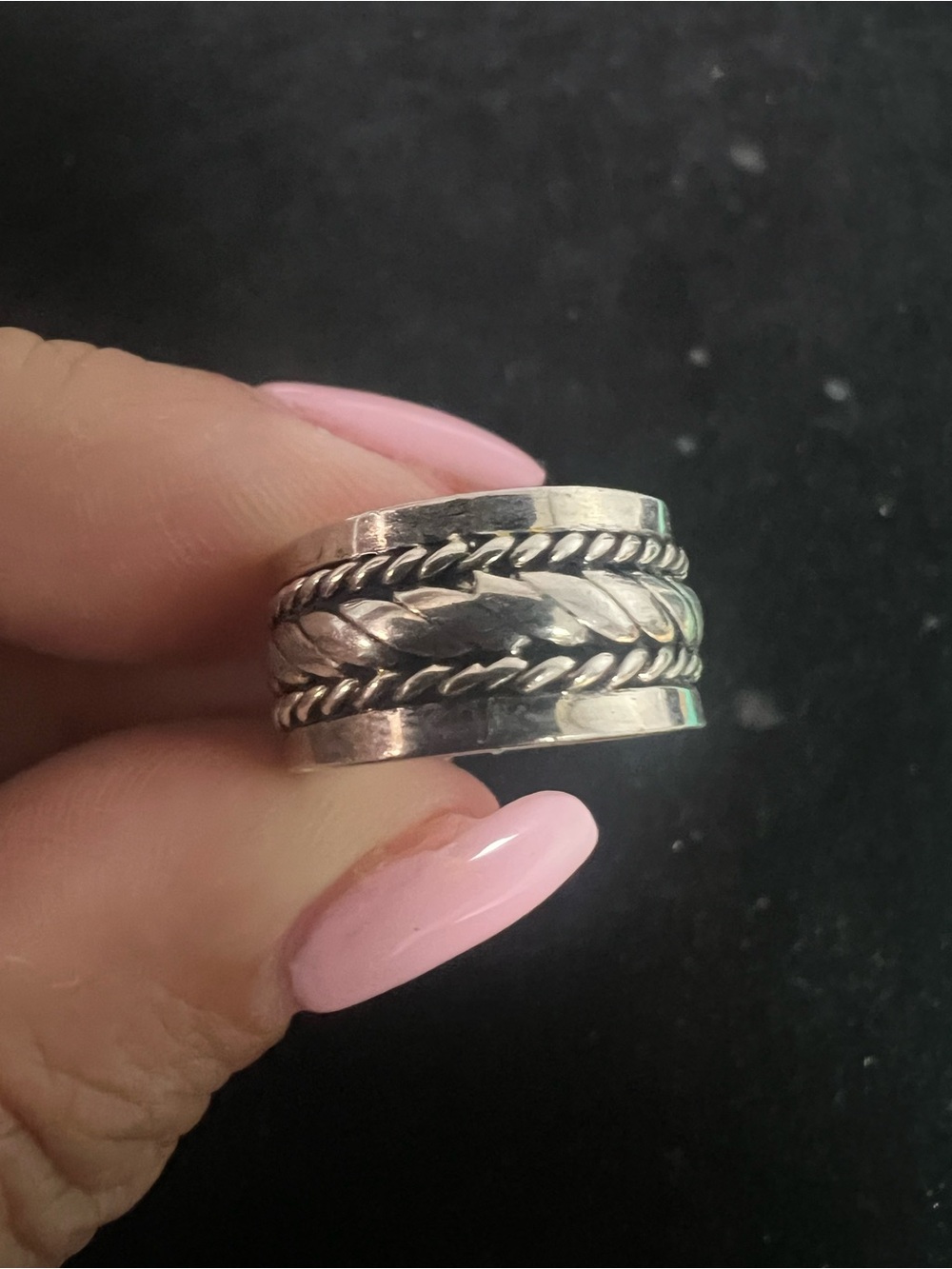 925 STERLING SILVER MEXICO BRAIDED BAND - Picture 3 of 6